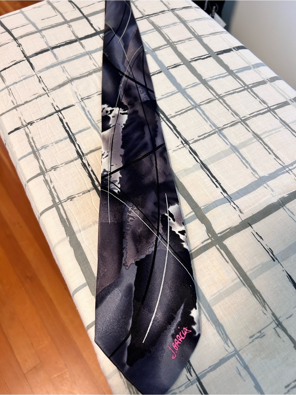 Blue Mountain Ltd. Collection Men's Abstract Silk Tie-Jerry Garcia Collab?
